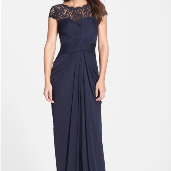 Adrianna Papell Dresses & Skirts - adrianna papell Lace Yoke Drape Gown 14 new!!